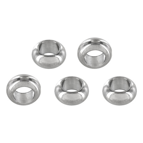 Edelstahl Beads 10 x 5 mm Loch 6mm - 20 Stück