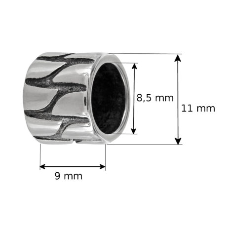 Edelstahl Bead 11 x 9 mm Loch 8,5mm – Bild 2