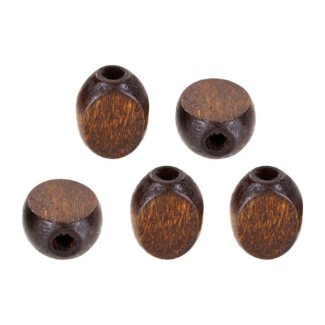 Holzperlen ca. 17 x 15 x 9 mm Loch ca. 2,5 mm - 10 Stück