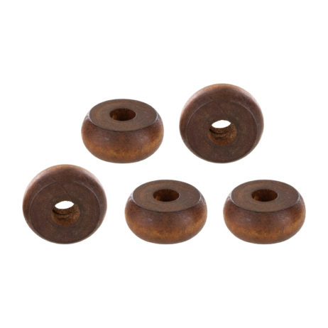 Holzperlen donutförmig ca. 20 x 9 mm, Loch ca. 6 mm - 10 Stück