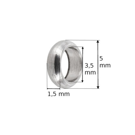 Kleine Edelstahl Beads 5 x 1,5 mm Loch 3,5mm - 20 Stück – Bild 2