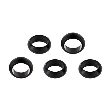 Edelstahl Beads matt-schwarz 7 x 2,5 mm Loch 5mm - 10 Stück