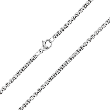 Edelstahl Gliederkette mit Karabinerverschluss 2mm, 45cm Länge