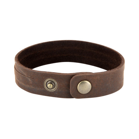 Lederarmband aus Nubuk-Rindsleder 1,5cm / 3 Stränge mit Druckknopfverschluss – Bild 3