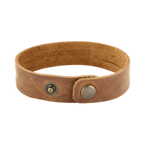 Lederarmband aus Nubuk-Rindsleder 1,5cm / 3 Stränge mit Druckknopfverschluss – Bild 4