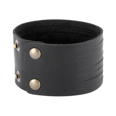 Lederarmband aus Nubuk-Rindsleder 4cm / 8 Stränge mit Druckknopfverschluss – Bild 8