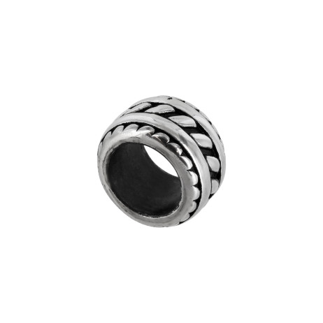 Edelstahl Beads 13 x 8 mm Loch 8mm geschwärzt