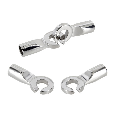 Ring-Ring Verschluss aus Edelstahl, Loch: 5mm