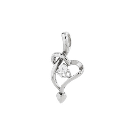 Anhänger aus Edelstahl mit Zirkonia