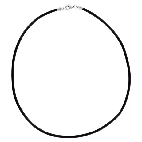 Kautschukkette 3mm mit Karabinerverschluss aus Edelstahl – Bild 3