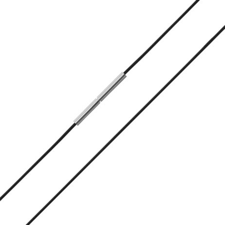 Extra dünne Kette aus Lederimitat 1mm mit Edelstahl Tunnel-Drehverschluss