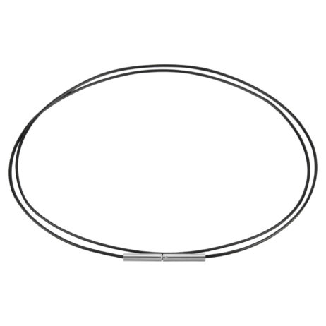 Extra dünne Kette aus Lederimitat 1mm mit Edelstahl Tunnel-Drehverschluss – Bild 5