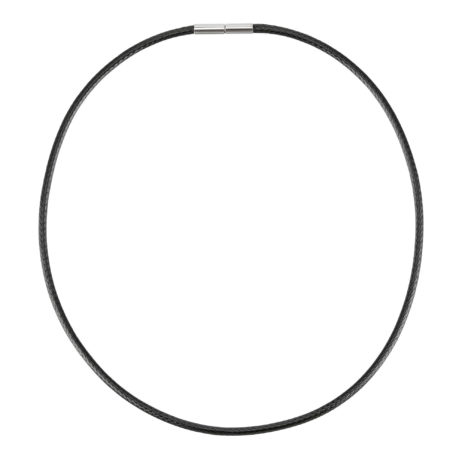 Kette aus Lederimitat 3mm mit Edelstahl Tunnel-Drehverschluss – Bild 2
