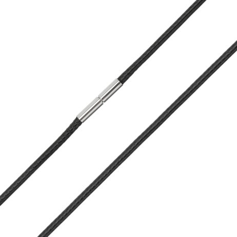 Kette aus Lederimitat 3mm mit Edelstahl Tunnel-Drehverschluss