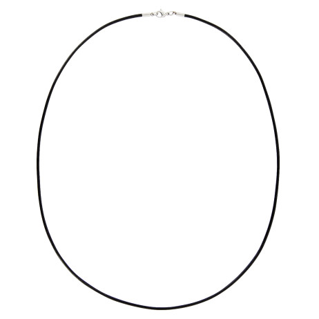 Lederkette 2mm mit Edelstahl Karabinerverschluss – Bild 2