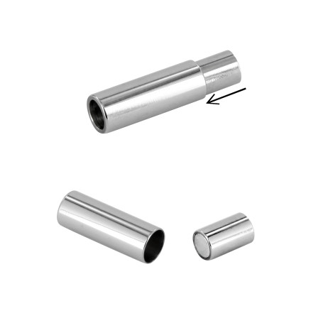 Magnetverschluss 15x6mm Loch: 4mm aus Edelstahl