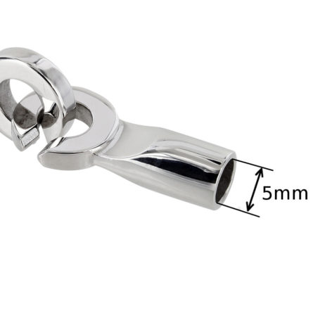 Ring-Ring Verschluss aus Edelstahl, Loch: 5mm – Bild 2