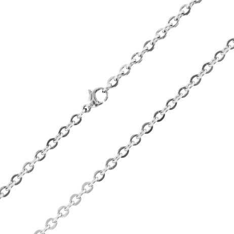 Edelstahl Rolokette 2,5mm mit Karabinerverschluss Länge 48cm