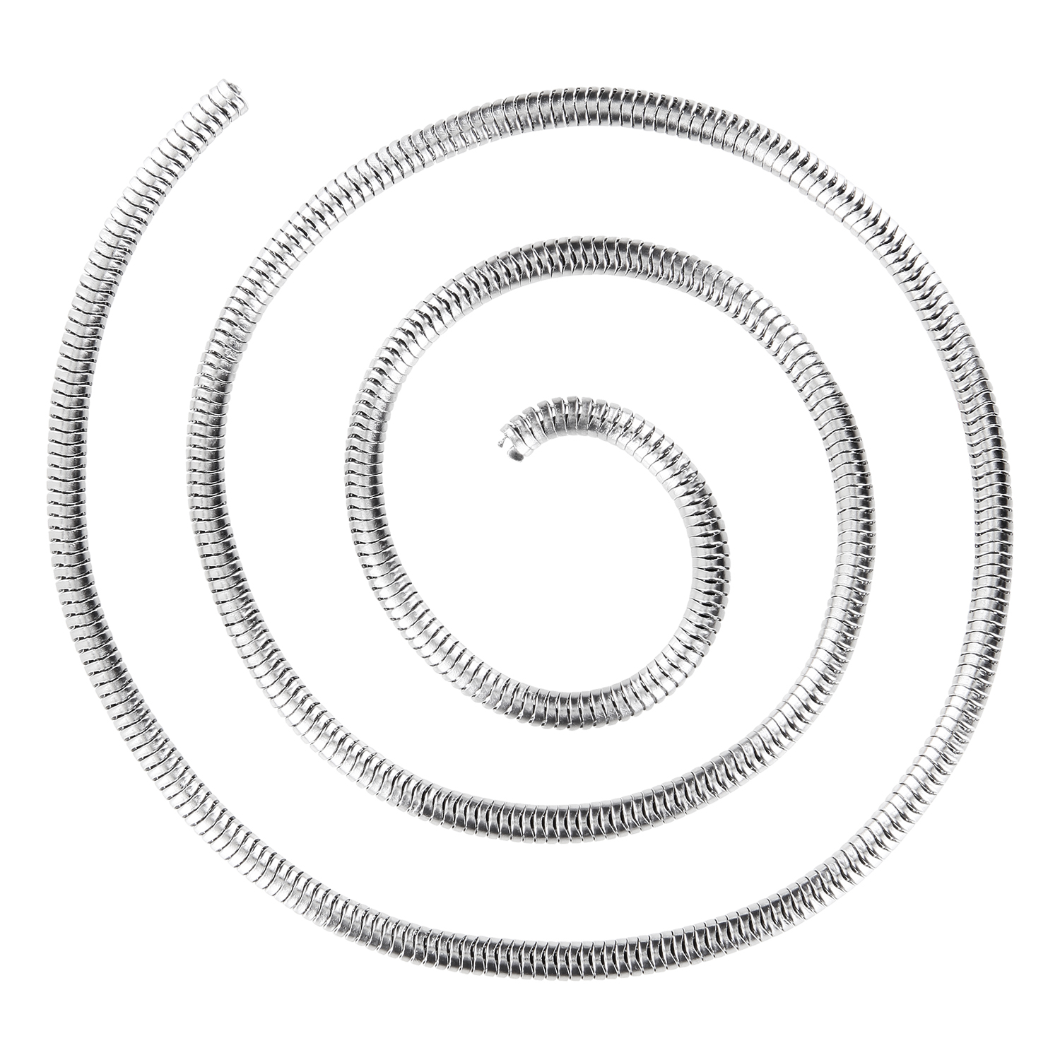Schlangenkette aus Edelstahl ohne Verschluss Breite 3 mm Meterware | AURORIS