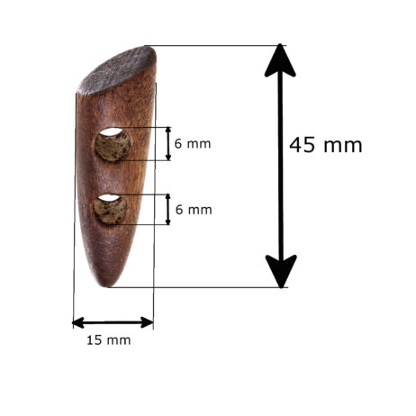 Holz Anhänger Länge ca. 4,5 cm, Löcher ca. 6 mm – Bild 2